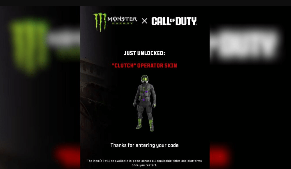 Как получить бесплатный скин оператора Call of Duty x Monster Energy в Modern Warfare 3 и Warzonen — изображение 3