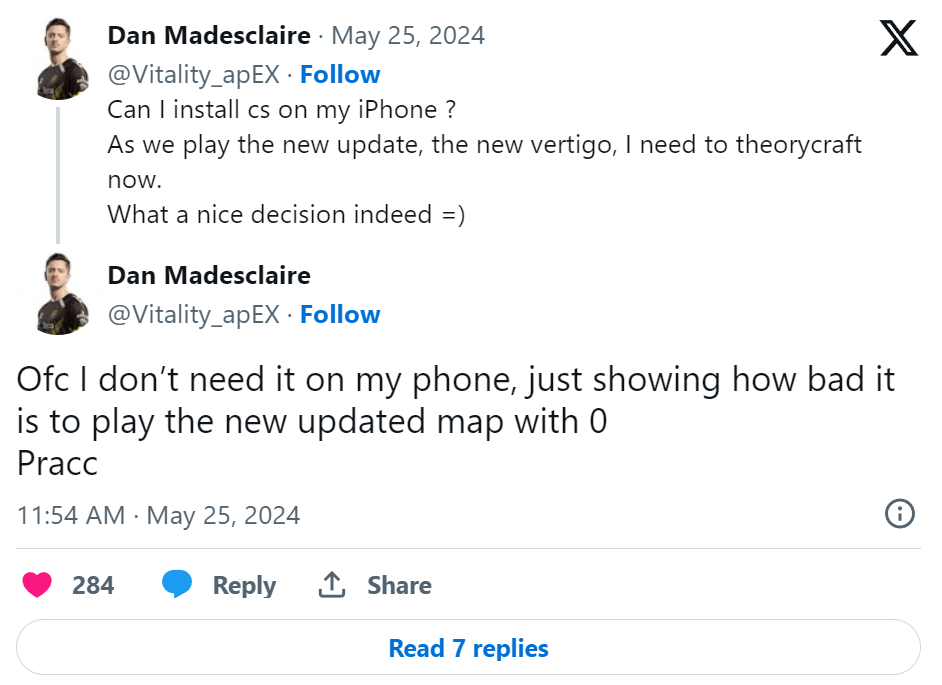 apEX недоволен тем, что на IEM командам придется играть на новом обновленииn — изображение 2