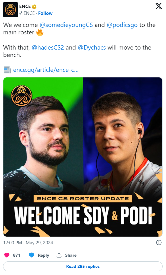 sdy и podi присоединились к команде ENCE — изображение 2