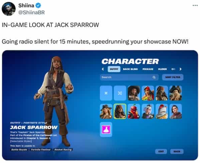 Взломанные детали коллаборации Fortnite X Pirates of the Caribbean — изображение 2