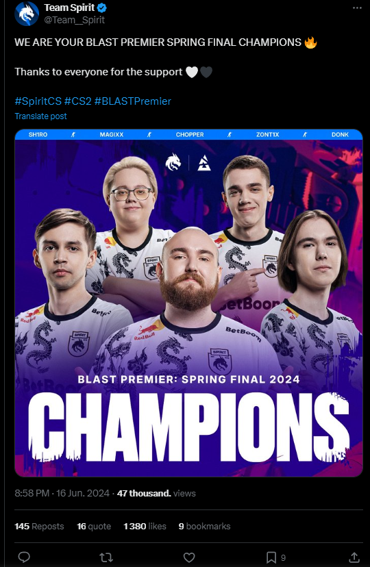 MOUZ и Spirit сражаются в финале BB Dacha — изображение 2