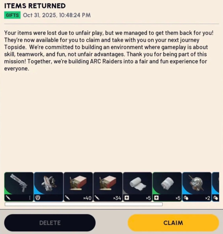 Автоматический возврат лута в ARC Raiders: как работает система античит — изображение 2