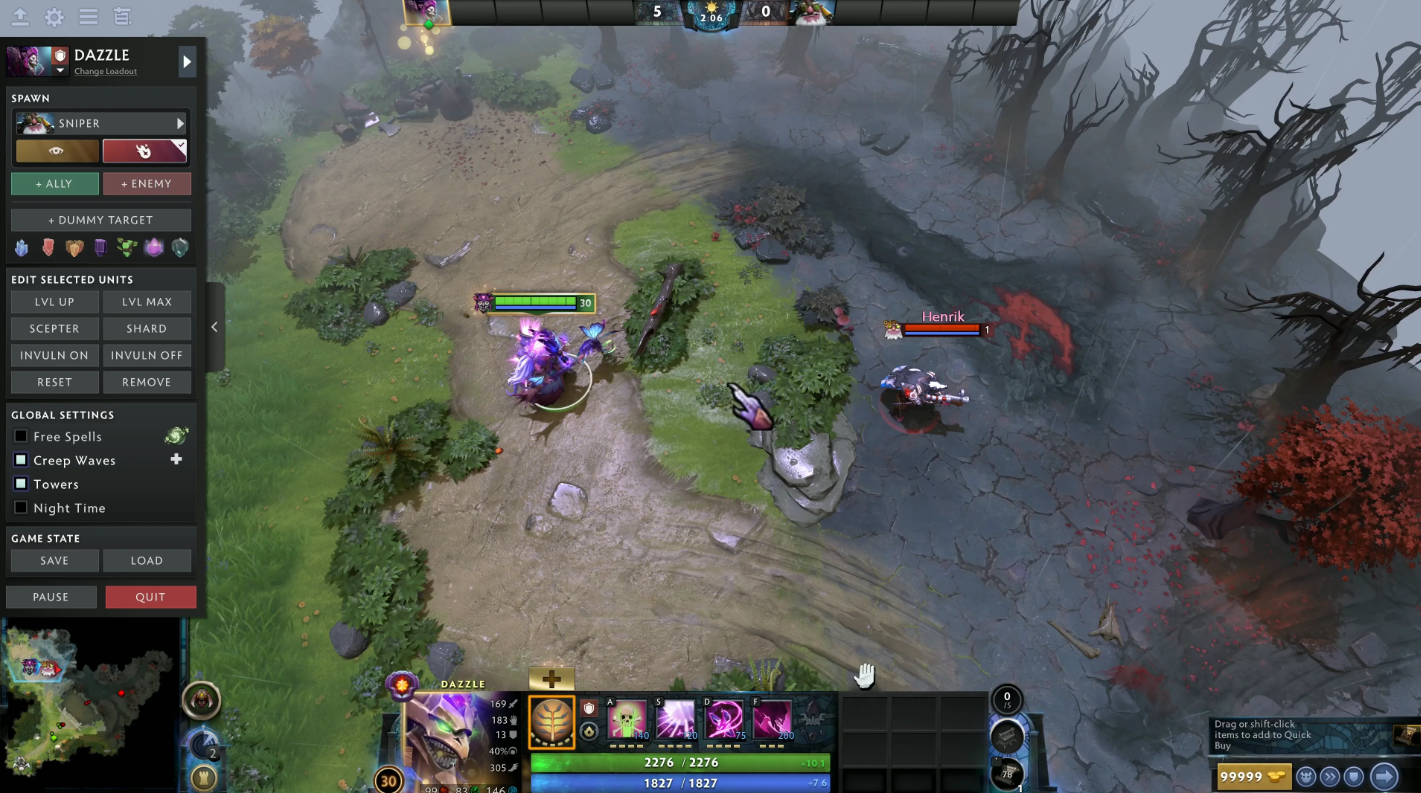 Обнаружена ошибка в Dota 2: Dazzle может бить по зданиям из любой точки картыnn — изображение 2