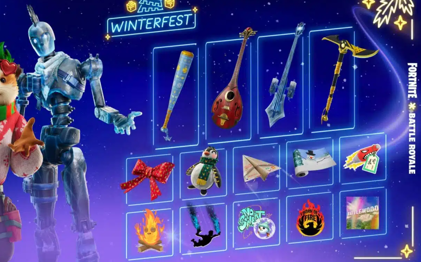 Фортнайт Зимний фестиваль 2025: Руководство по подаркам, Коллаборация и Повышение уровня — изображение 3