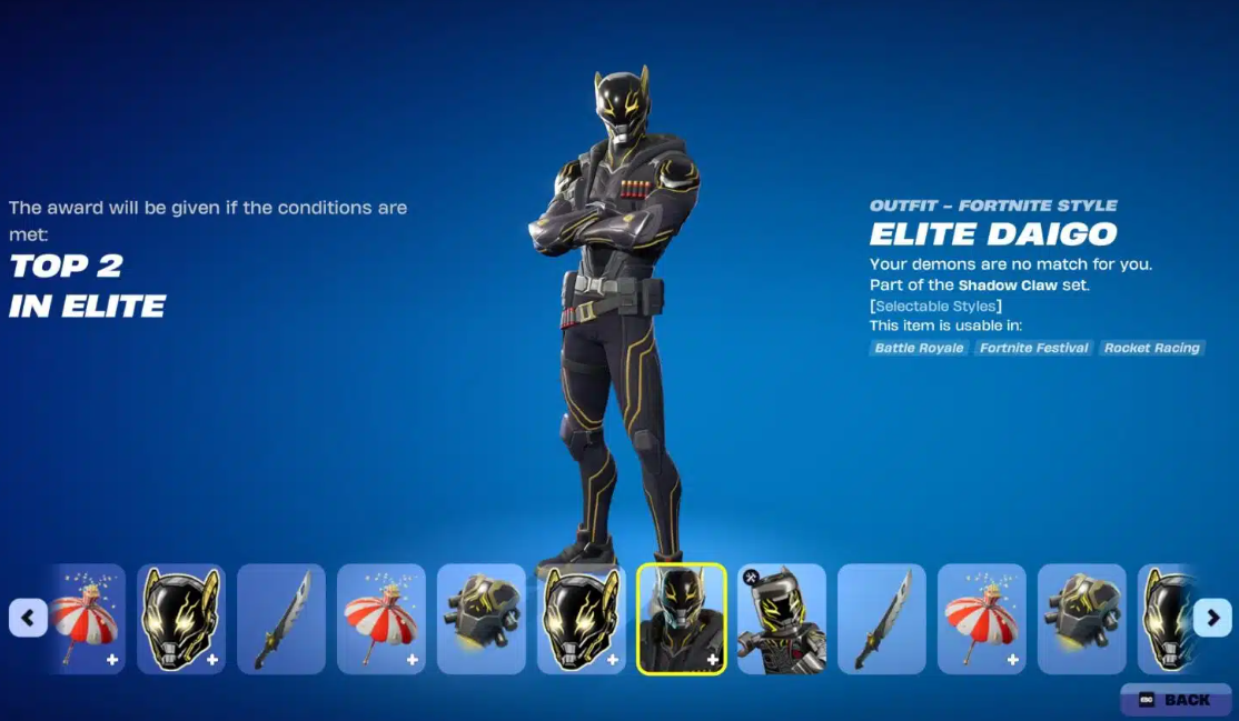 Скин Daigo Elite в Fortnite: Полное руководство по наградам и участию в рейтинговом кубке — изображение 2